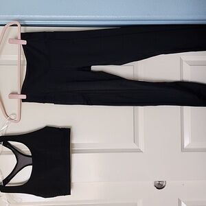 Victoria's Secret Black Sports Bra and Leggings Set